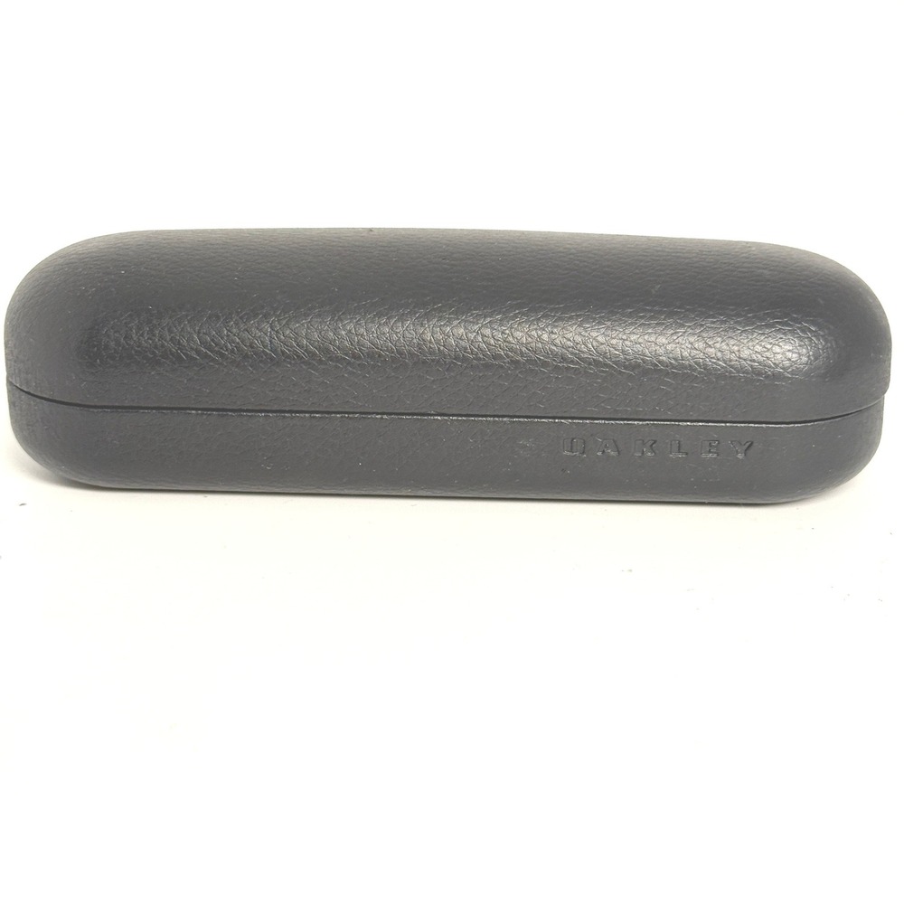 Oakley Black Hard Clamshell Eyeglasses Sunglasses Case Faux Leather Logo